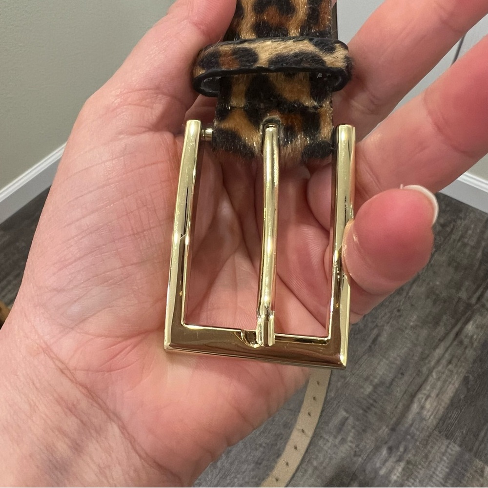 Express Animal Print Belt with Gold Buckle - Picture 6 of 7